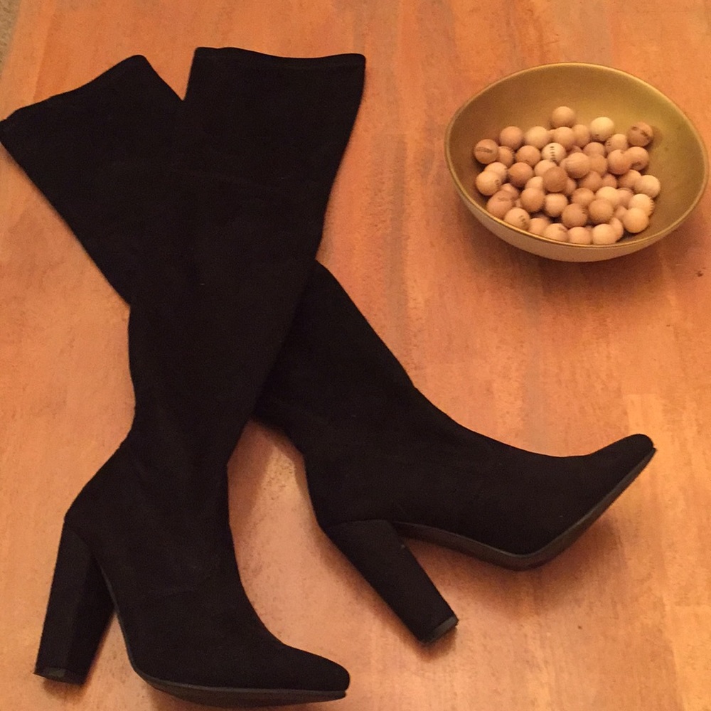Steve Madden over the knee black boots